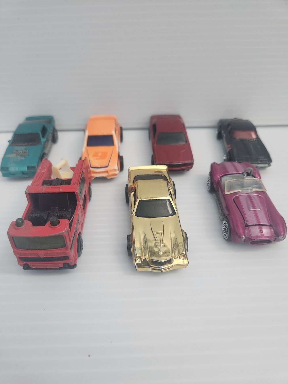 Die-Cast Toy Car Bundle - Gold, Red, Pink, Orange, Teal, Maroon, Black